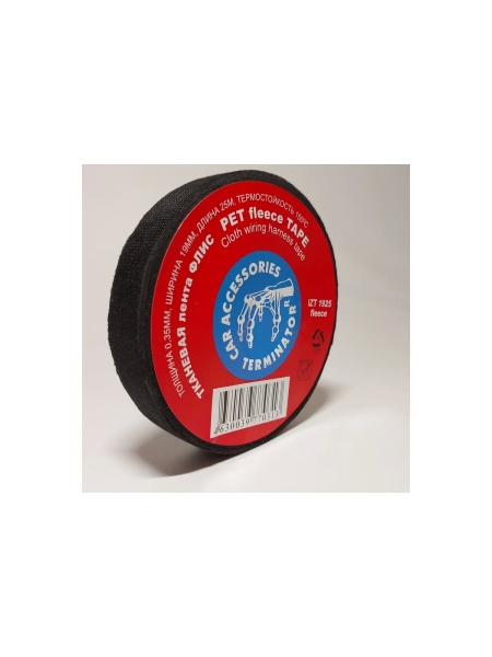 Тканевая противоскрипная салонная изолента Terminator Izt 1925 fleece, 19ммх 25м, толщина 0,3мм 2000344