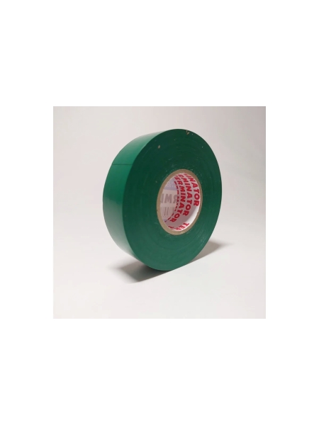 Изолента Terminator Iu1k зеленая, ПВХ, огнеупорная, всепогодная, 0.18 мм, 19 мм, 20 м 2000825