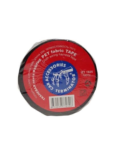 Тканевая подкапотная изолента Terminator Izt 1925 fabric, 19мм х 25м, толщина 0,25мм 2000832