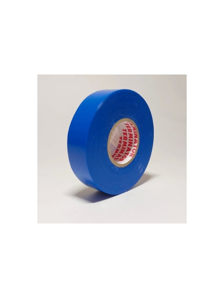 Изолента Terminator Iu1k синяя, ПВХ, огнеупорная, всепогодная, 0.18 мм, 19 мм, 20 м 2000821