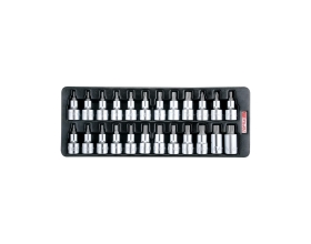 Набор головок торцевых 1/2"DR с насадками Hex, Torx, Spline 24 предмета, в ложементе TOPTUL GAAT2403