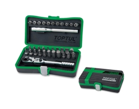 Набор головок TOPTUL MINI 1/4" 6 гранные, 34 предмета GADW3401