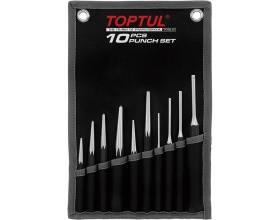 Набор выколоток и кернеров TOPTUL 10 шт на полотне GPAQ1001