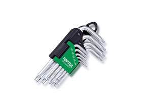 Набор коротких Г-образных ключей TOPTUL Torx T10-T50, 9 предметов GAAL0913