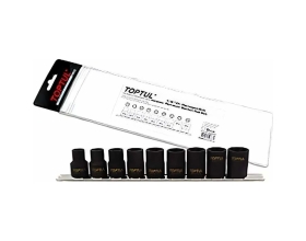 Набор головок для сорванных граней 1/2"DR, 9 предметов, на подвесе TOPTUL GAAG0903