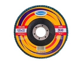 Круг лепестковый циркониевый по металлу и нержавеющей стали (125х22 мм, ZK40, 38А) Tsunami КЛТ1 D9610000ZK12540