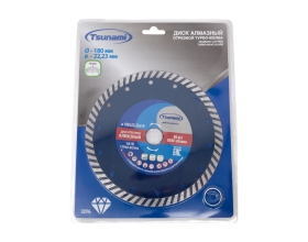 Диск алмазный по бетону 180x22.23x10 мм, Turbo Tsunami DD0003180022010