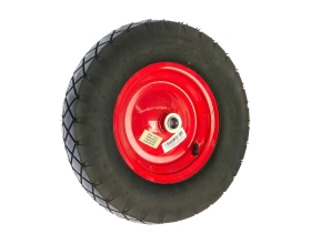 Колесо пневматическое 4.00-8 (390 мм; втулка 95 мм; подшипник 20 мм) для тачек WB 120D, WB 200D, WB 300D Tsunami D0KB8A4AIR40002