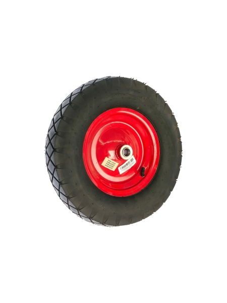 Колесо пневматическое 4.00-8 (390 мм; втулка 95 мм; подшипник 20 мм) для тачек WB 120D, WB 200D, WB 300D Tsunami D0KB8A4AIR40002