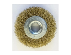 Щетка дисковая плоская Tsunami 100 мм, посадка 22.2 мм, проволока витая латунированная T61101000401021