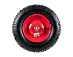 Колесо пневматическое 4.00-8 (390 мм; втулка 107 мм; подшипник 15 мм) для тачек WB 121S, WB 180S Tsunami D0KB8A4AIR40001