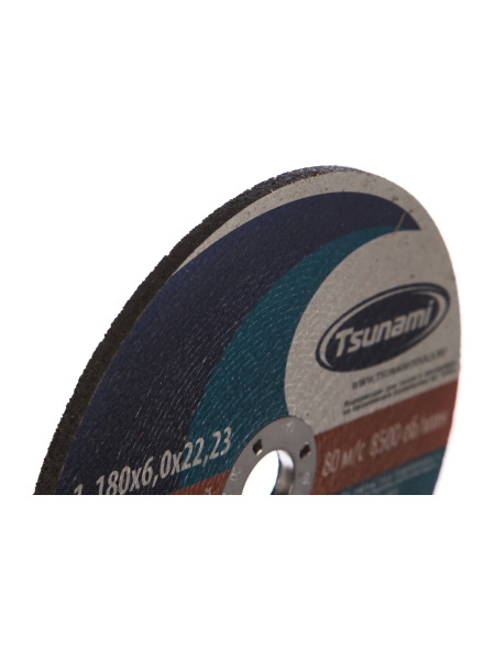 Круг зачистной по металлу (180х6х22 мм, A 24 R BF L) Tsunami D16110018062300