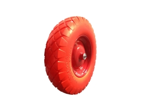 Колесо PU 4.00-8 (390 мм; втулка 107 мм; подшипник 15 мм) для тачек WB 121S, WB 180S Tsunami D0KB8A4AIR40003