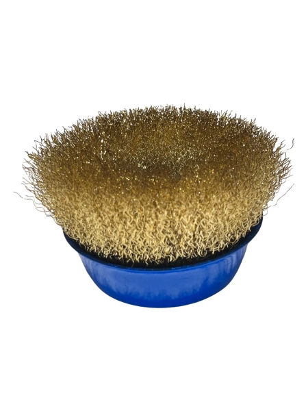 Щетка чашка Tsunami 75 мм, M14, проволока витая латунированная T61100750102022