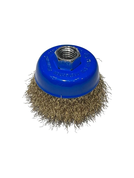 Щетка чашка Tsunami 75 мм, M14, проволока витая латунированная T61100750102022