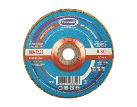 Круг лепестковый универсальный PROF (180х22 мм,  А80, 14А) Tsunami КЛТ1 D96100000P18080