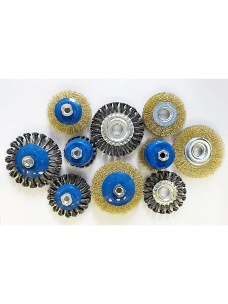 Щетка дисковая плоская Tsunami 100 мм, посадка 22.2 мм, проволока крученая стальная T61101000401011