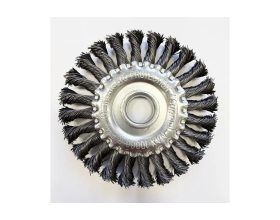 Щетка дисковая плоская Tsunami 100 мм, посадка 22.2 мм, проволока крученая стальная T61101000401011