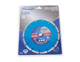 Диск алмазный сегментный по бетону 180x22.23x7 мм Tsunami DD0000180022007