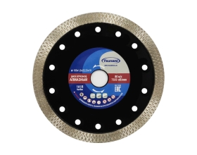 Тонкий горячего прессования диск алмазный по керамограниту Tsunami 180х1.6х22.23х10 мм DD0020180022005