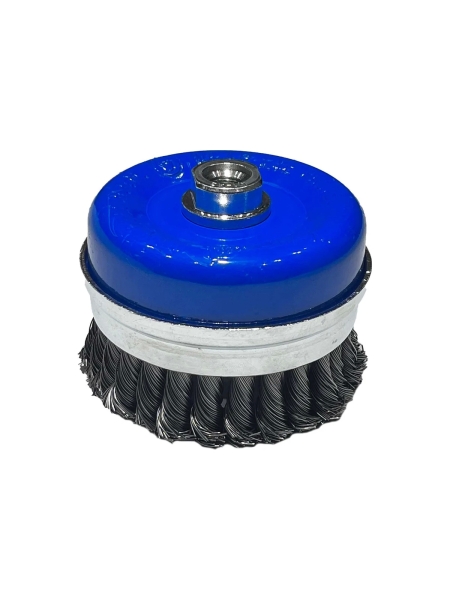 Щетка чашка усиленная Tsunami 75 мм, M14, проволока крученая стальная T61100750202012