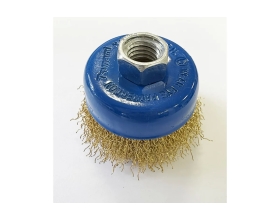 Щетка чашка Tsunami 75 мм, M14, проволока витая латунированная T61100750102022