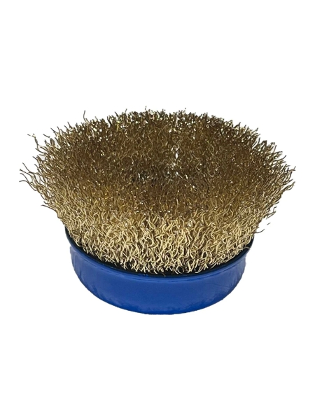 Щетка чашка Tsunami 75 мм, M14, проволока витая латунированная T61100750102022