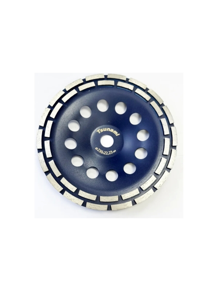 Чашка алмазная двухрядная по бетону 230x22.23 мм Tsunami DD0101230022000