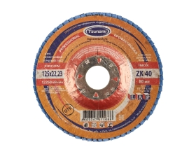 Лепестковый круг Tsunami КЛТ2 125x22 ZK40 (38А 40/Р40 циркон.) L D961002LZK12540