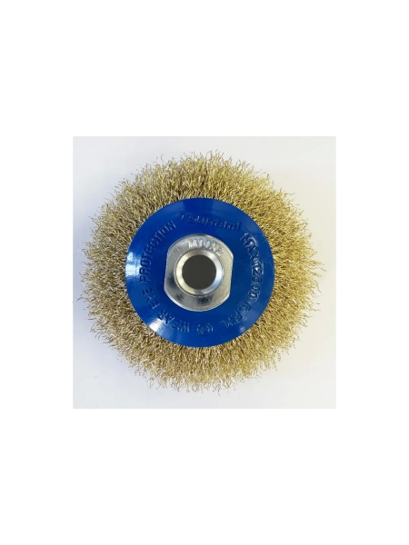 Щетка дисковая тарелка Tsunami 125 мм, M14, проволока витая латунированная T61101250302021