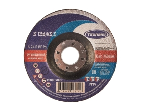 Круг зачистной по металлу (125х6х22 мм, A 24 R BF L) Tsunami D16112712562100