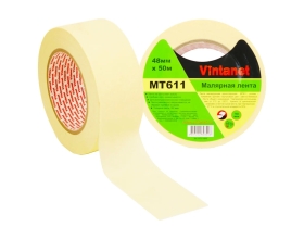 Малярная лента Vintanet 120С, MT611, 160 мкм, 48мм х 50м MT6114850