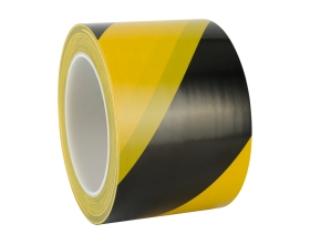 Лента односторонняя ПВХ для разметки Vintanet 511, черно-желтая, 150 мкм, 75 мм, 33 м 511YBL 75MMХ33M
