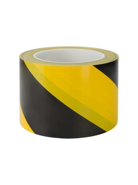 Лента односторонняя ПВХ для разметки Vintanet 511, черно-желтая, 150 мкм, 75 мм, 33 м 511YBL 75MMХ33M