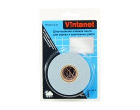 Двусторонняя клейкая лента для зеркал и монтажных работ Vintanet VN819, 19 мм х 3 м VN819193