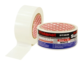 Монтажная армированная лента Vintanet DT3939 ЭКСТРА СУПЕР, белая, 50 мм х 5 м DT3939505W