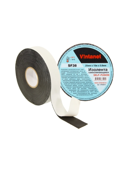 Самослипающаяся изолента Vintanet SF38, 25мм х 10 м х 0,8 мм SF382510