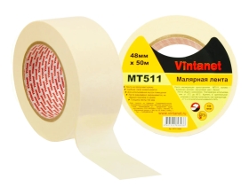 Малярная лента Vintanet 80С, MT511, 150 мкм, 48мм х 50м MT5114850