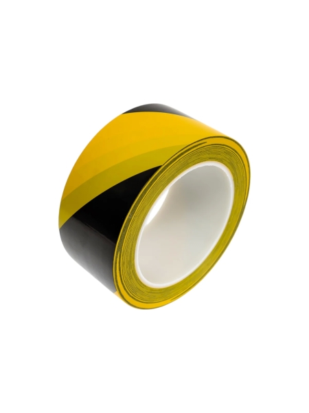 Лента односторонняя VINTANET ПВХ для разметки 511 черно-желтая, 150 мкм, 50мм х 33м 511YBL 50ММХ33М