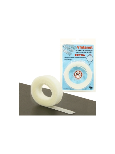 Противоскользящая лента VINTANET прозрачная Extra, 20 мм х 1,5 м 663LCR-1/5