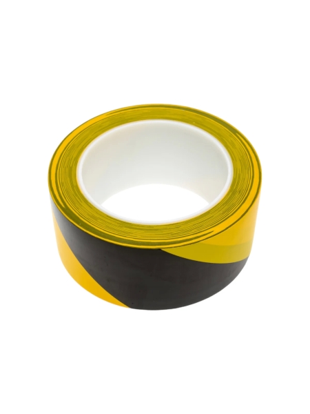Лента односторонняя VINTANET ПВХ для разметки 511 черно-желтая, 150 мкм, 50мм х 33м 511YBL 50ММХ33М