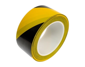 Лента односторонняя VINTANET ПВХ для разметки 511 черно-желтая, 150 мкм, 50мм х 33м 511YBL 50ММХ33М