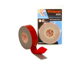 Монтажная клейкая двусторонняя лента Vintanet 6535, универсальная, 19 мм х 1,5 м 19MMX1,5M