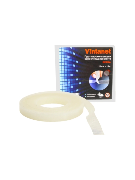Противоскользящая лента VINTANET прозрачная Extra, 20 мм х 10 м 663LСR-10
