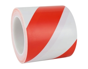 Лента односторонняя ПВХ для разметки Vintanet 911 красно-белая, 190 мкм, 100мм х 33м 911WR 100MMХ33M