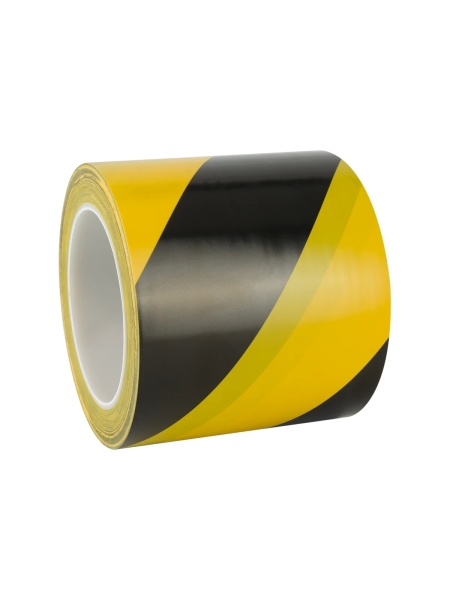 Лента односторонняя ПВХ для разметки Vintanet 511, черно-желтая, 150 мкм, 100 мм, 33 м 511YBL 100MMХ33M