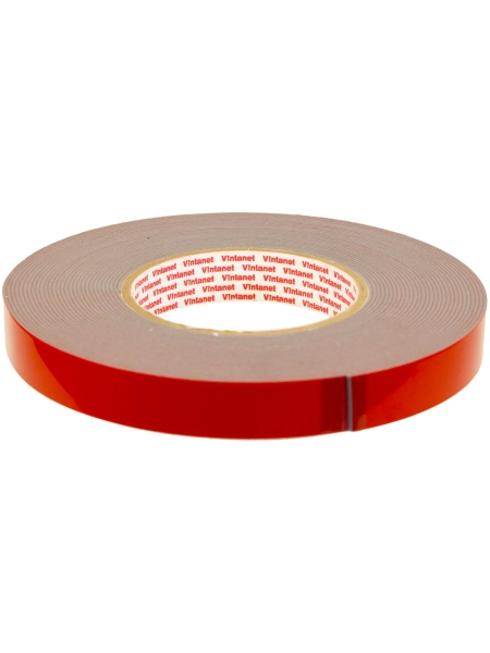 Двусторонняя клейкая монтажная термостойкая акриловая лента VINTANET VN1105, 19 мм х 11 м VN11051911