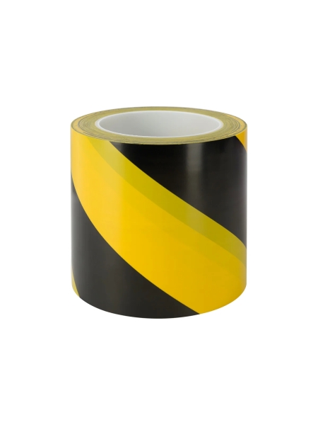 Лента односторонняя ПВХ для разметки Vintanet 511, черно-желтая, 150 мкм, 100 мм, 33 м 511YBL 100MMХ33M