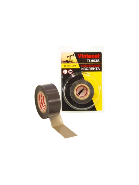 Изолента тефлоновая VINTANET 903S термостойкая, тонкая, силиконовый адгезив, 19 мм, 10 м TL903S 19MMX10M