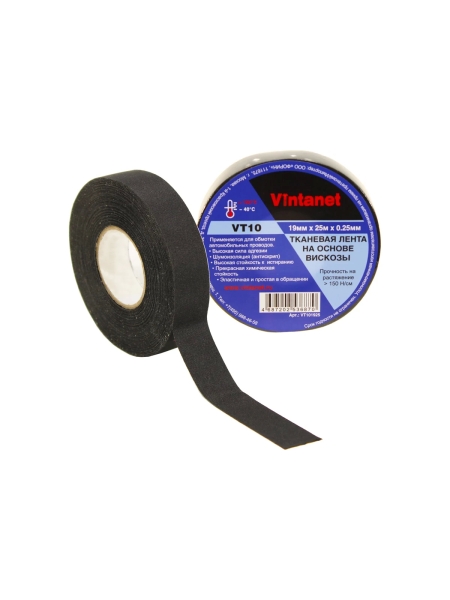 Тканевая лента на основе вискозы VINTANET VT10 19 мм, 25 м VT101925